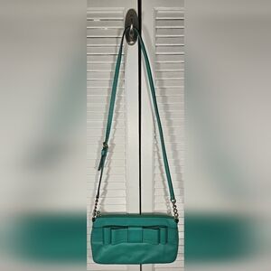 Kate Spade New York Celina Villabella Avenue Bow Detail Gold Teal Crossbody